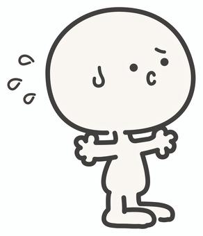 困っているシンプルな人物 困っているシンプルな人物 汗,焦る,困る,困惑,シンプル,人物,動作,かわいい,イラスト,素材のイラスト素材
