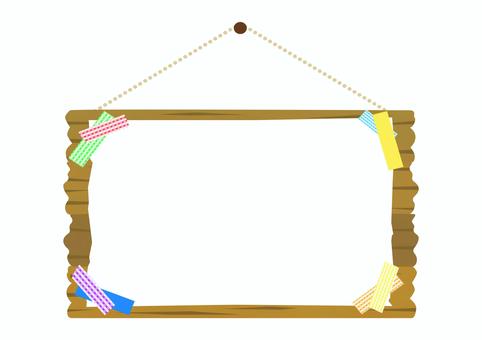 Illustration, a sign, frame, message board, 