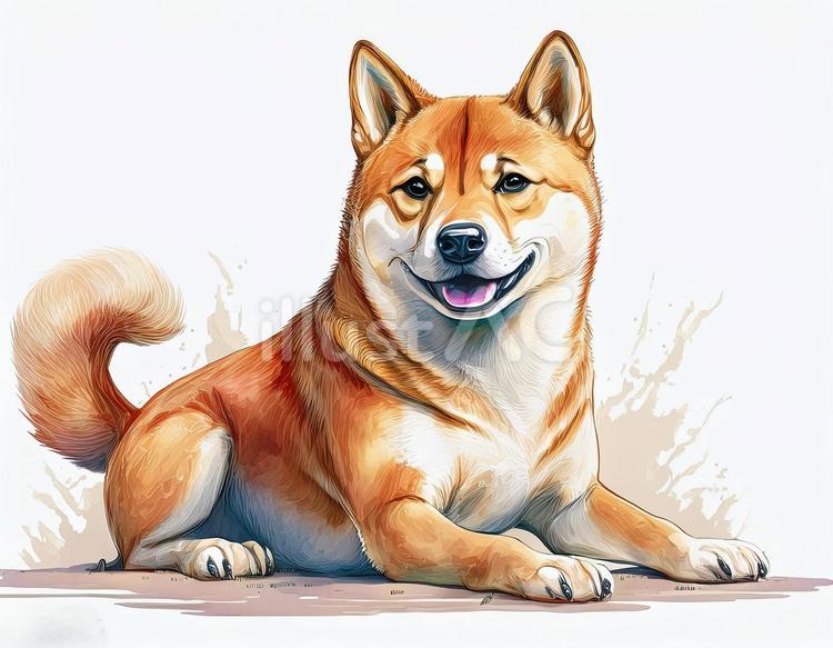 柴犬２ 柴犬,動物,生き物のイラスト素材
