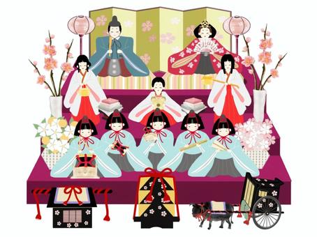Hina娃娃(套裝/豪華版), JPG 和 PNG Hina娃娃(套裝/豪華版), 女兒節, 你的小雞大人, 聯繫皇宮薩馬, JPG 和 PNG