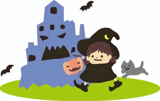 ハロウィーン ハロウィーン ハロウィーン,可愛い,秋のイラスト素材