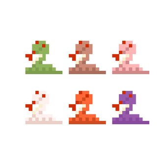 ドット絵アイコン 蛇セット ドット絵アイコン 蛇セット セット,ヘビ,蛇,アイコンセット,アイコン,ドット絵,ピクセルアート,動物アイコン,生き物,爬虫類のイラスト素材