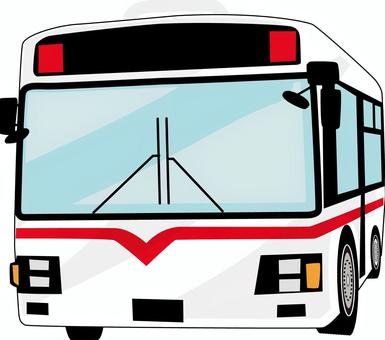 路線バス 路線バス,公共交通,ローカル,移動,車体,正面,ライン,赤のイラスト素材