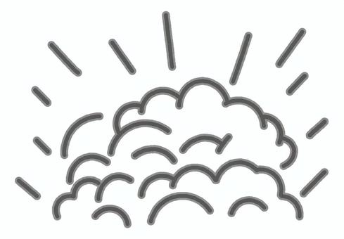 爆発（もくもく）イラスト 爆発,爆破,爆風,衝撃,エフェクト,効果,目立つ,ポップ,漫画,アイコンのイラスト素材