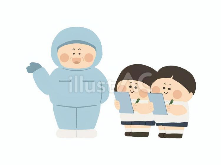 社会科見学２_１ 社会科見学,社会見学,課外授業のイラスト素材
