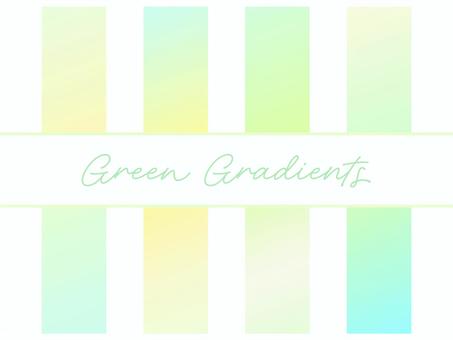 淡いグリーングラデスウォッチ グラデーション,スウォッチ,緑,セット,淡い,パステル,黄緑,黄色,パステルカラー,かわいいのイラスト素材