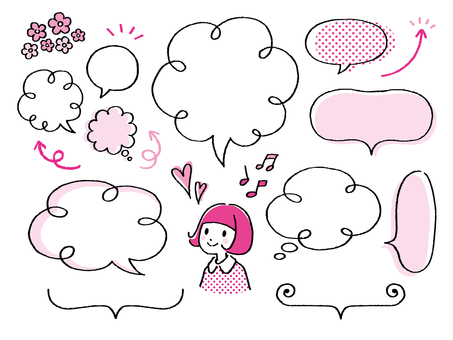 Illustration, Illustration, speech balloon, frame, lower bubble,