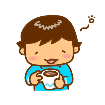 Illustration, cocoa, boy, drink, 