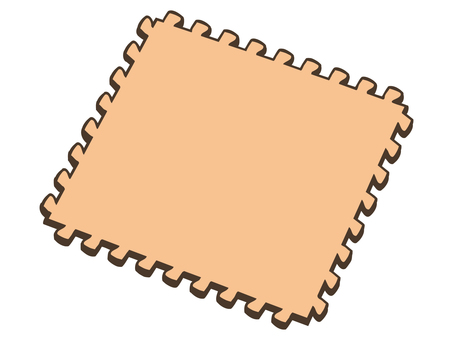 ジョイントマット ジョイントマット,床材,主線あり,ゆるかわ,かわいい,広告,チラシ,cm,白背景,背景透過のイラスト素材