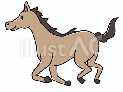 走る馬のイラスト