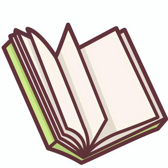 読書の秋　かわいいデフォルメイラスト 本,読書,読書の秋,ペラペラ,開いた,ぺージ,図書館,勉強,教育,学習のイラスト素材