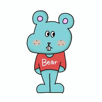 絶妙にキュートじゃないクマ 動物,クマ,ゆるキャラ,可愛い,哺乳類のイラスト素材