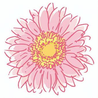 Flower material, flower, illustration, pink, JPG, PNG and AI