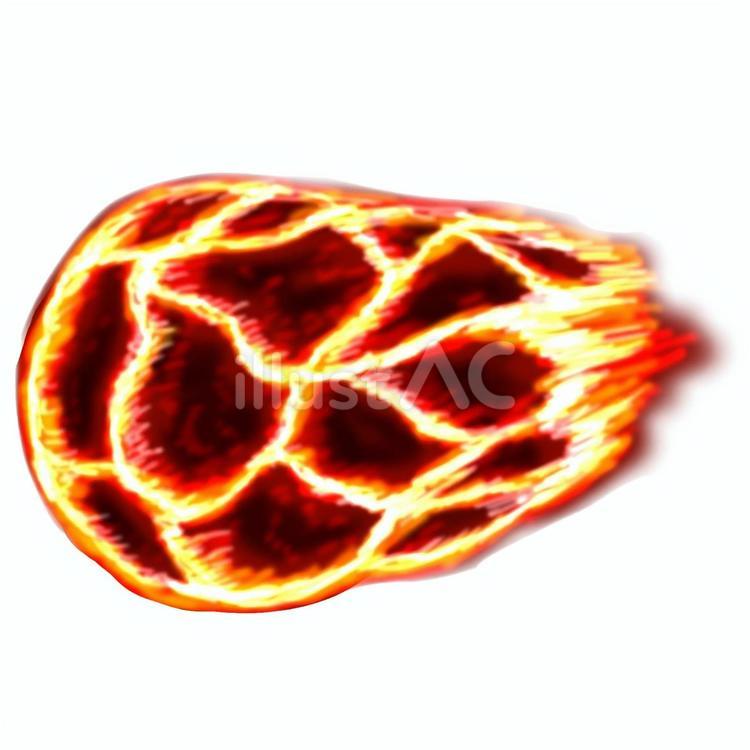 マグマの玉または炎魔法 マグマ,火球,火の玉のイラスト素材