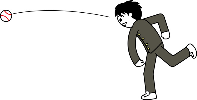 ボール投げる男子 ボール,野球,投げる,遊び,運動,デフォルメ,学生,男子のイラスト素材