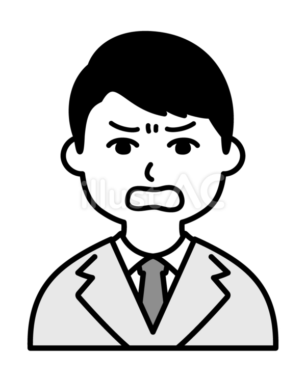 アイコン(制服姿で怒っている男の子7) 子供,小学生,学生のイラスト素材