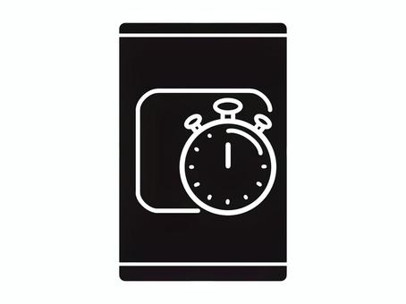 スマートフォンのタイマーアプリアイコン	 タイマー,アプリ,スマートフォン,時計,時間管理,時間,カウントダウン,アラーム,リマインダー,仕事のイラスト素材