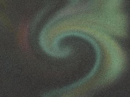 砂状ノイズののったくすみ緑の大きな渦 渦,うずまき,渦巻,ノイズ,砂,石調,ストーン調,緑,くすみカラー,点々のイラスト素材
