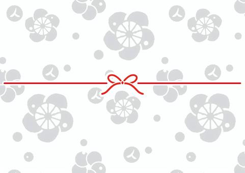 Noshi paper (gray plum pattern), , JPG, PNG and AI