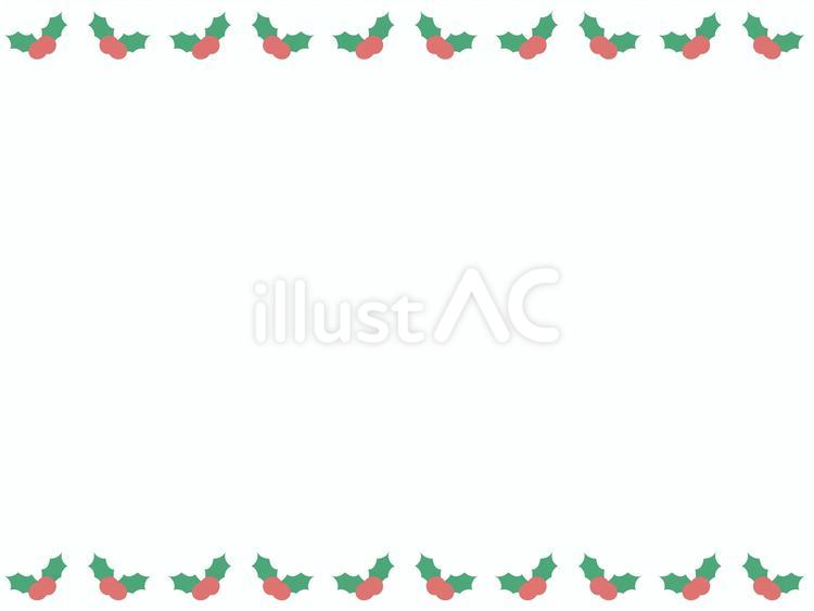 柊フレーム 柊,クリスマス,植物のイラスト素材
