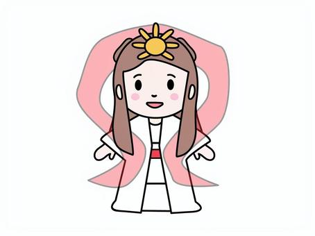天照大神 天照大神,アマテラス,女神,日本神話,天照大御神,神社のイラスト素材