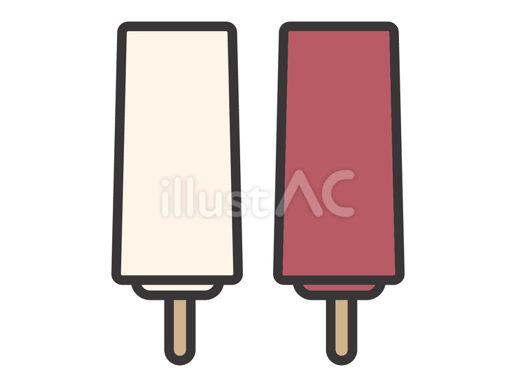 アイスキャンディー2本セット07 アイスキャンディー,氷菓,スイーツのイラスト素材