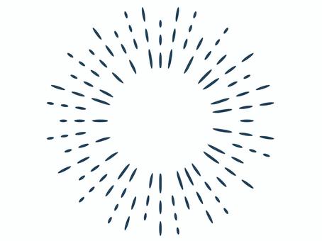 手書き風の集中線・サンバーストフレーム 集中線,フレーム,背景,漫画,放射線,飾り枠,サンバースト,花火,青,爆発のイラスト素材