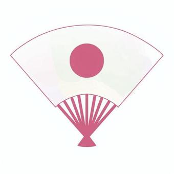 扇子 扇,日の丸,扇子,正月飾り,模様,丸形,日本,伝統品,白色,赤色のイラスト素材