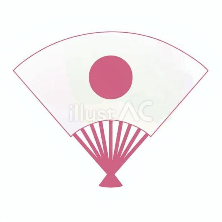 扇子 扇,日の丸,扇子のイラスト素材