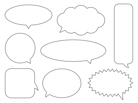 Illustration, speech balloon, frame, red, 