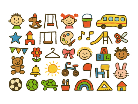 子どもの落書き風アイコン素材集⑥