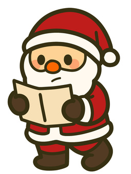 クリスマスサンタクロース　迷子 サンタクロース,サンタ,迷子,クリスマス,１２月,冬,クリスマスイラスト,イベント,手書き,手描きのイラスト素材