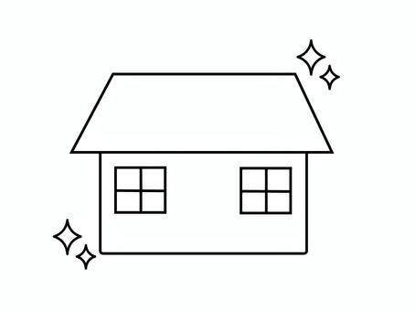 きれいな家1 家,住宅,建物,きれい,清潔,美しい,キラキラ,不動産,新築,マイホームのイラスト素材
