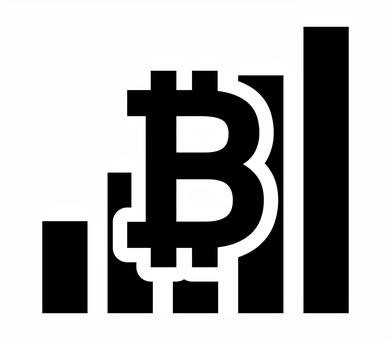 ビットコイングラフアイコン ビットコイン,グラフ,棒グラフ,アイコン,投資,金融,暗号通貨,利益,シルエット,黒のイラスト素材