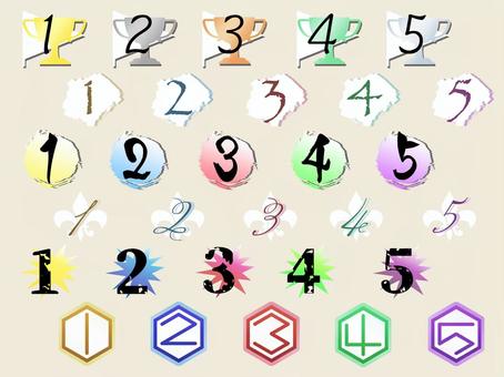 Ranking number set of tasteful numbers, Ranking number set of tasteful numbers, digital, ranking, icon,