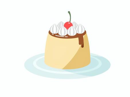 シンプルなプリン03 シンプルなプリン03 食べ物,スイーツ,プリンのイラスト素材