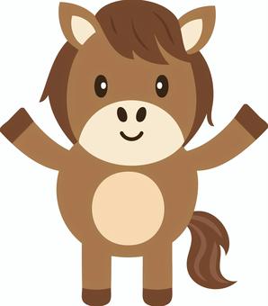 【干支午】万歳しているようなお馬さん