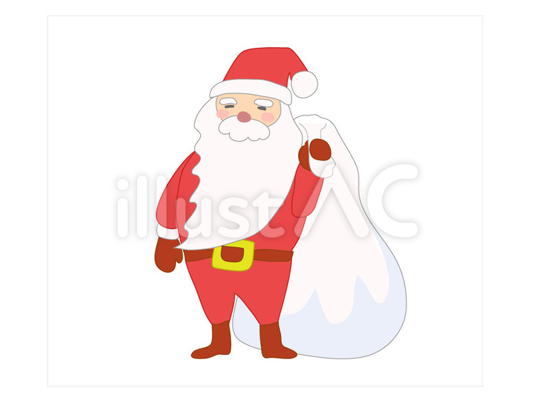 サンタクロース　そのまま サンタクロース,サンタ,クリスマスのイラスト素材