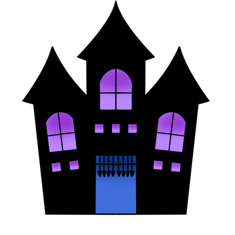 お城 お城,ハロウィン,夜,ホラー,シンプル,おしゃれのイラスト素材