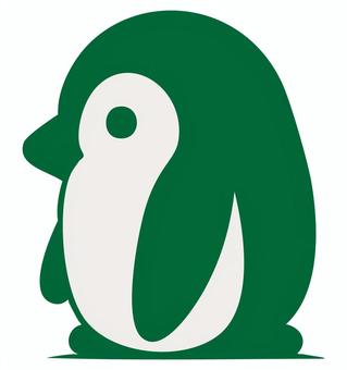 Penguin icon green, , JPG, PNG and AI