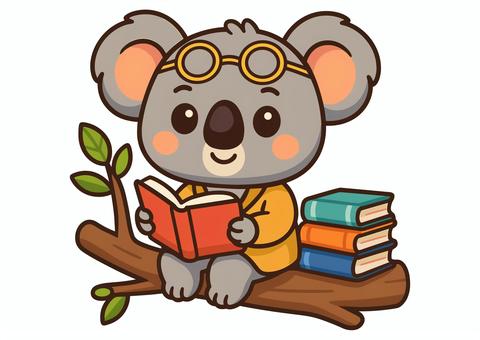 かわいい本好きコアライラスト