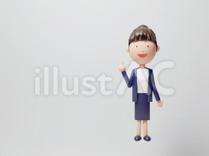 人差し指を立てポイントを説明する中年女性