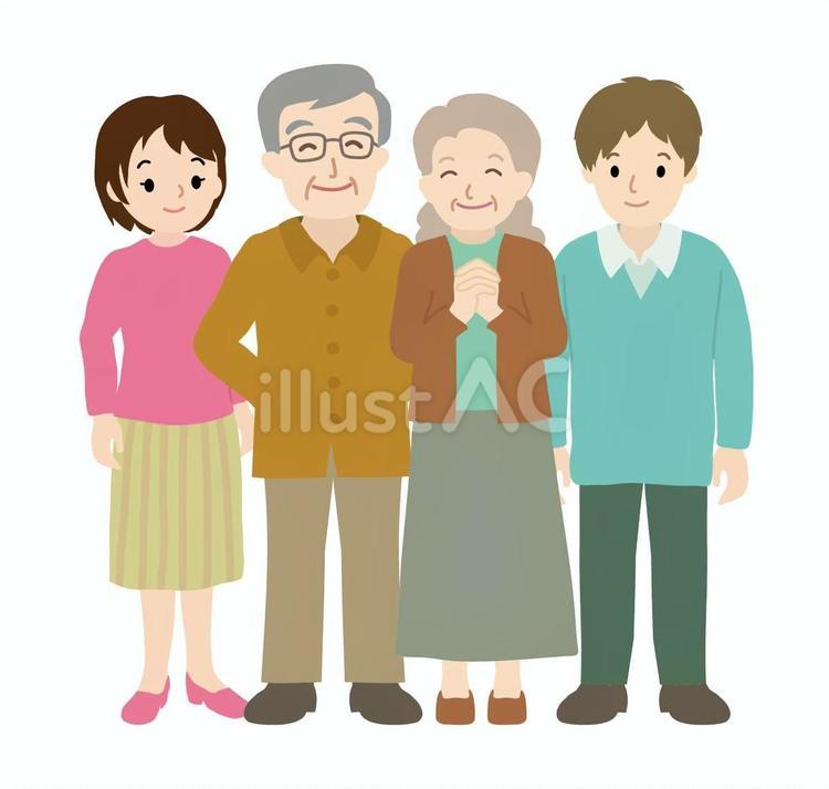 家族1 夫婦,男性,女性のイラスト素材