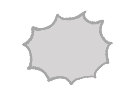 グレーの角付きの吹き出し