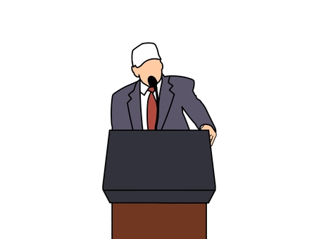 スピーチ 人,人物,男性,代表,首脳,要人,幹部,権力者,スピーチ,演説のイラスト素材