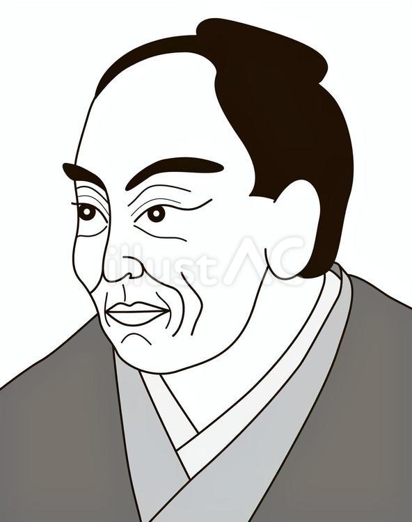 藤田東湖（白黒） 藤田東湖,歴史,幕末のイラスト素材