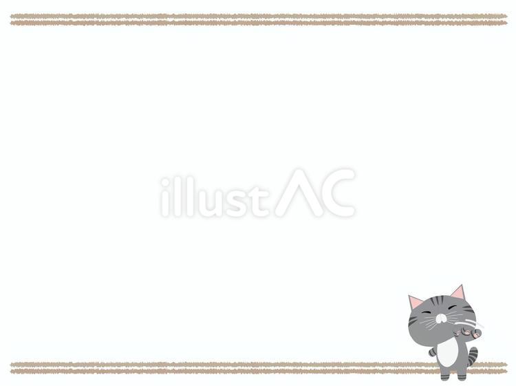 手を振る_猫 手,振る,猫のイラスト素材