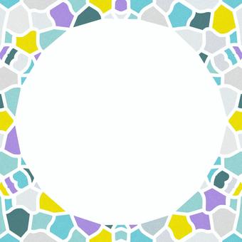 シームレスな初冬のステンドグラスの枠　ｄ 初冬,晩秋,色彩,カラフル,モダン,窓,ステンドガラス,切り絵,ステンドグラス,模様のイラスト素材
