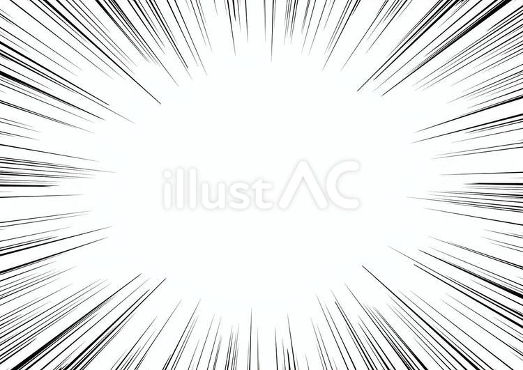 漫画の集中線・効果線 集中線,効果線,放射線のイラスト素材