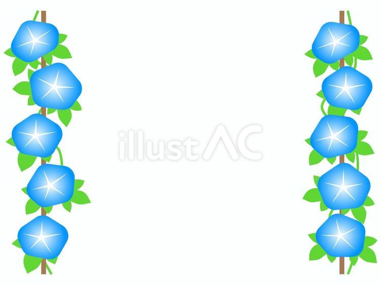 あさがおの花フレーム アサガオ,花,植物のイラスト素材